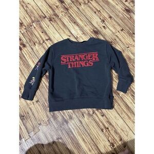 Stranger Things Zara Sweatshirt Netflix Crewneck Embossed Demogorgon Kids Sz 6